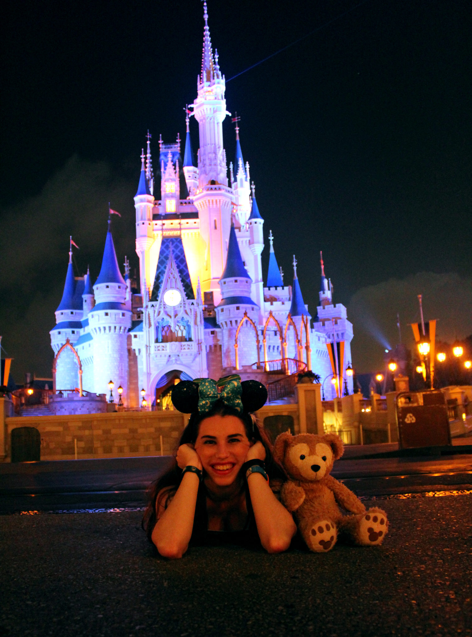 Chelsea and Duffy in front of the castle during the After Hours event.