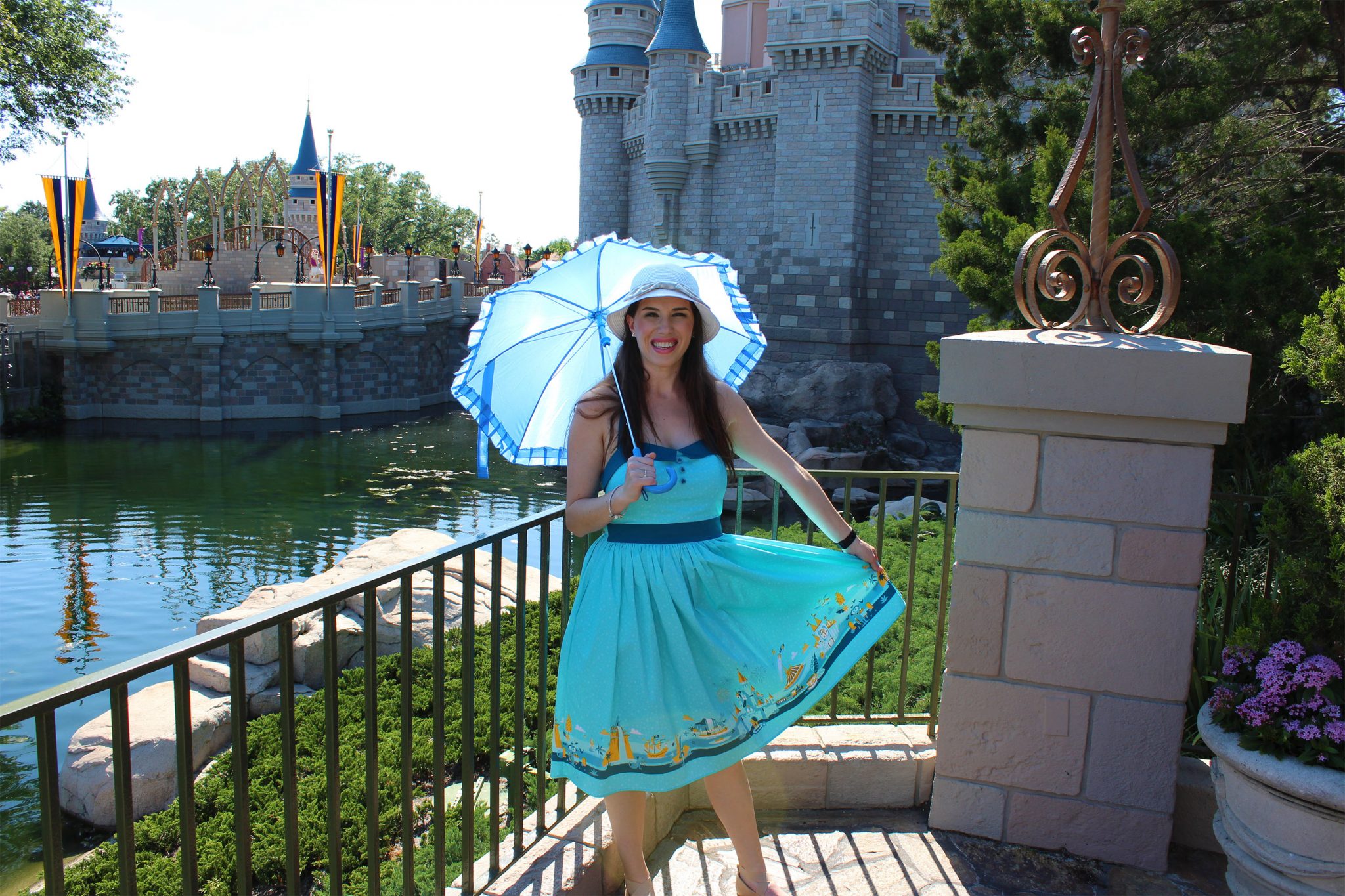 Chelsea in front of the Castle on Dapper Day.
