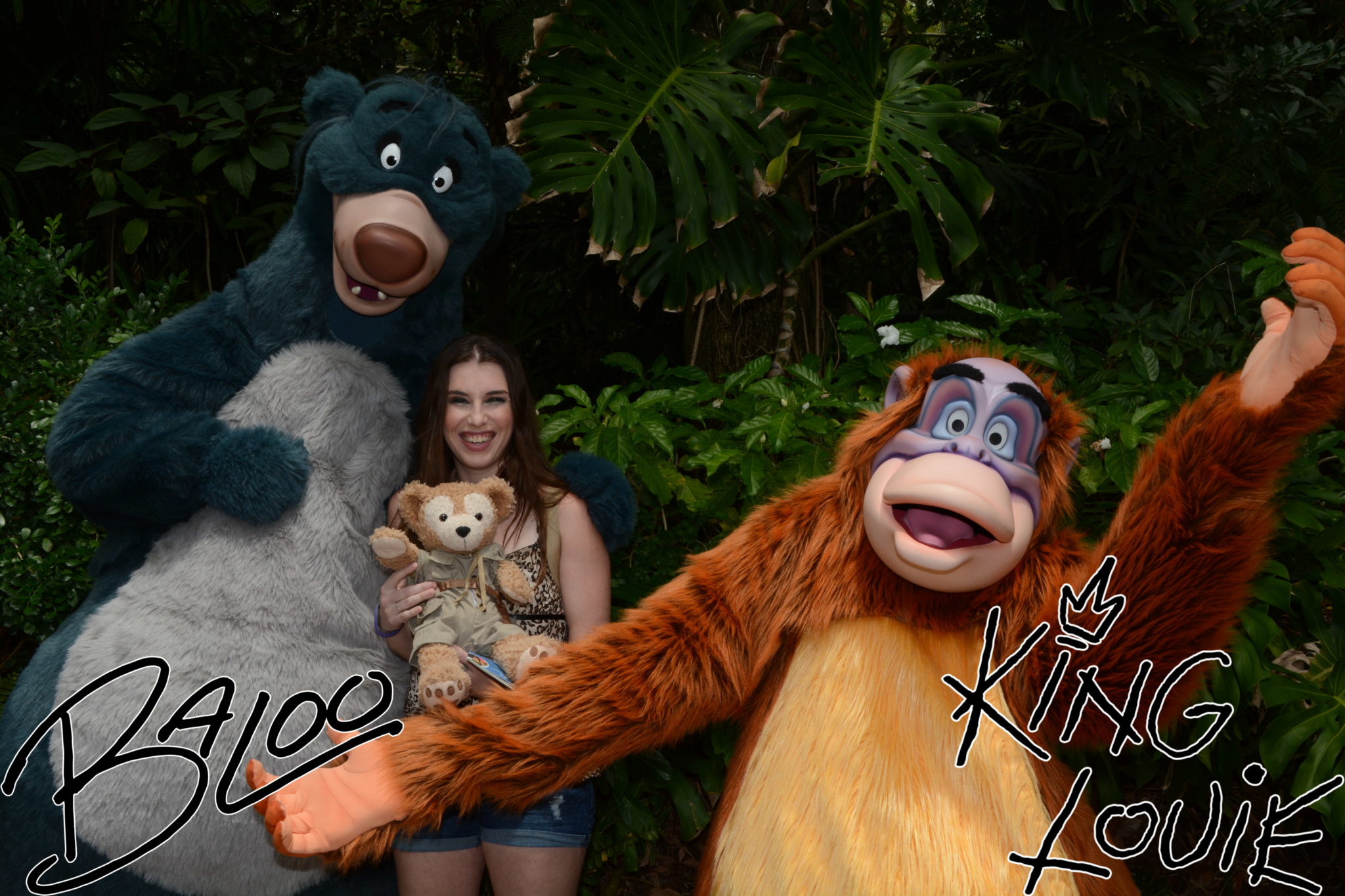 Baloo and Louie out for Animal Kingdom's Anniversary.