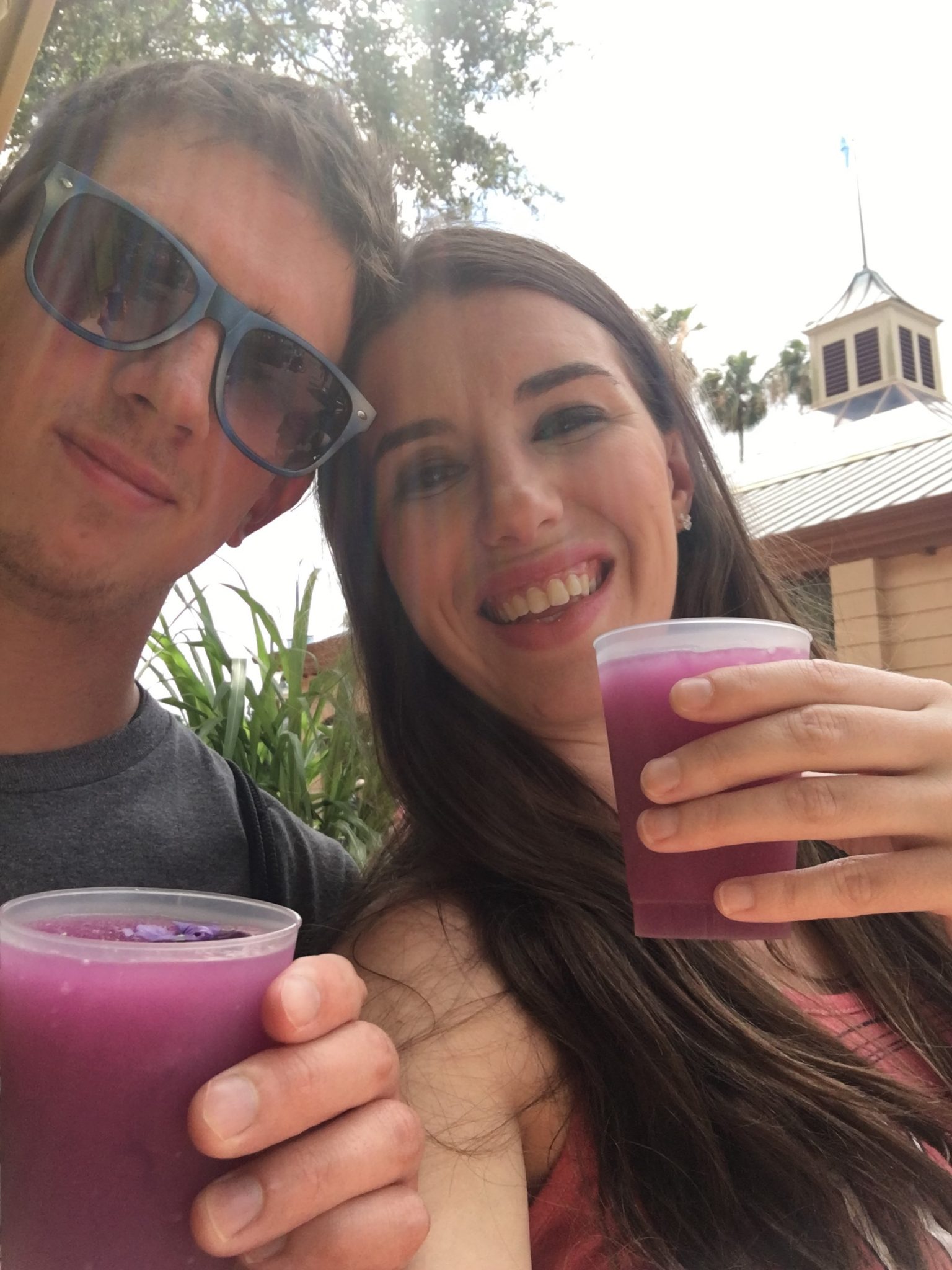 Chelsea and Robby with the Violet Lemonade.