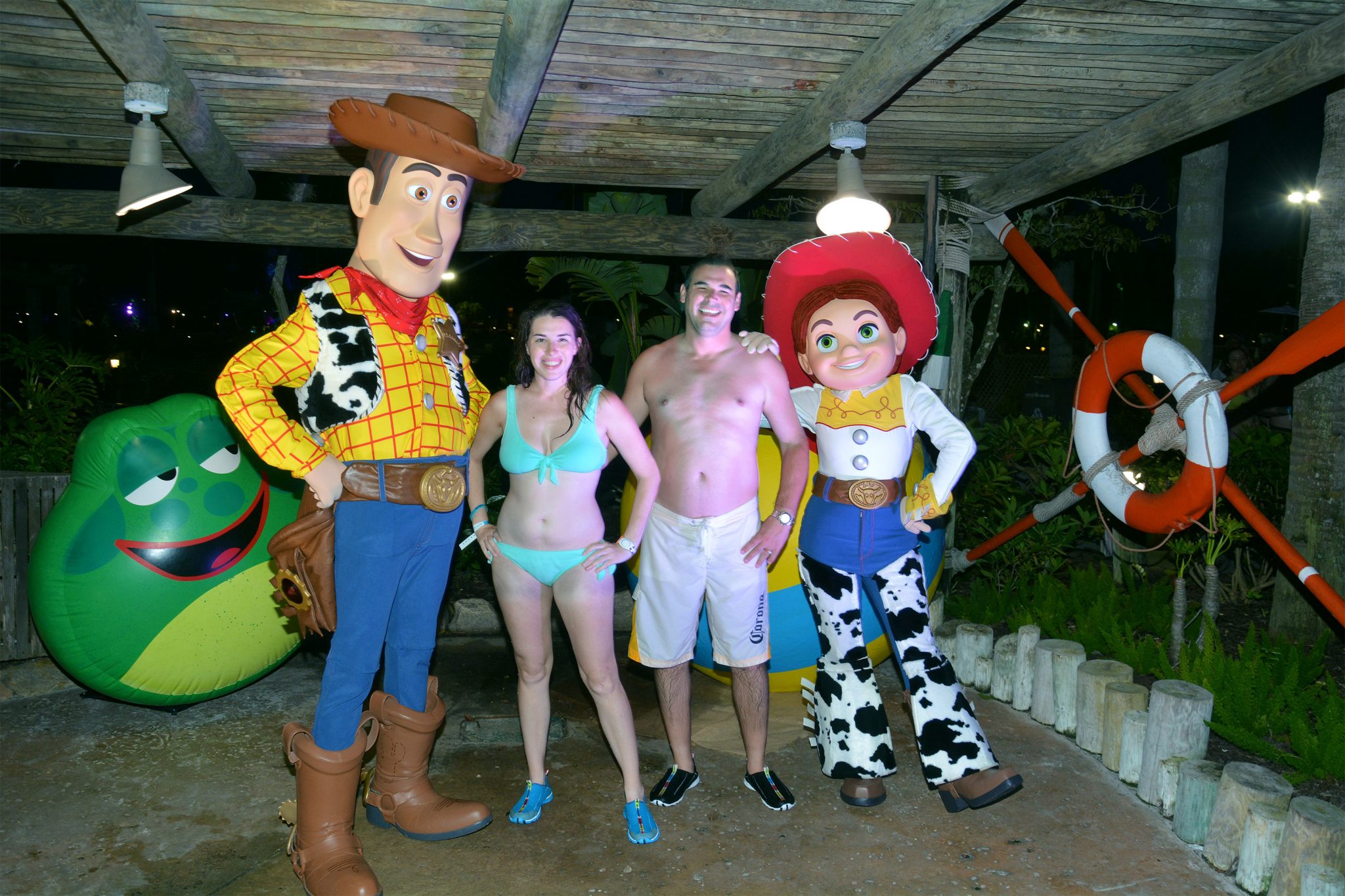 Woody and Jessie with Jay and Chelsea at H2O Glow
