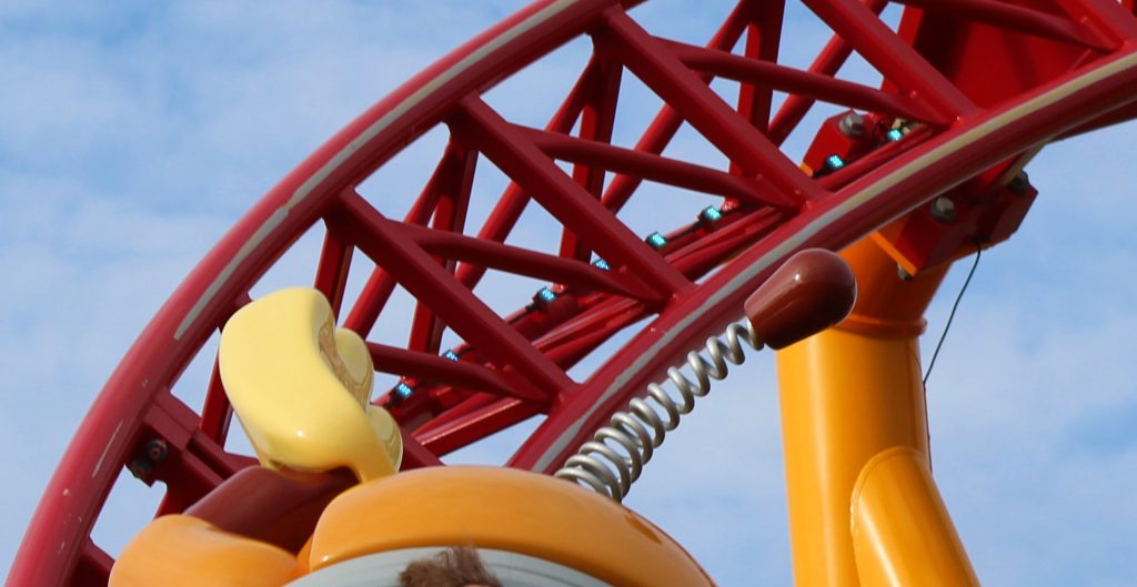 Slinky's tail on Slinky Dog Dash in Toy Story land.