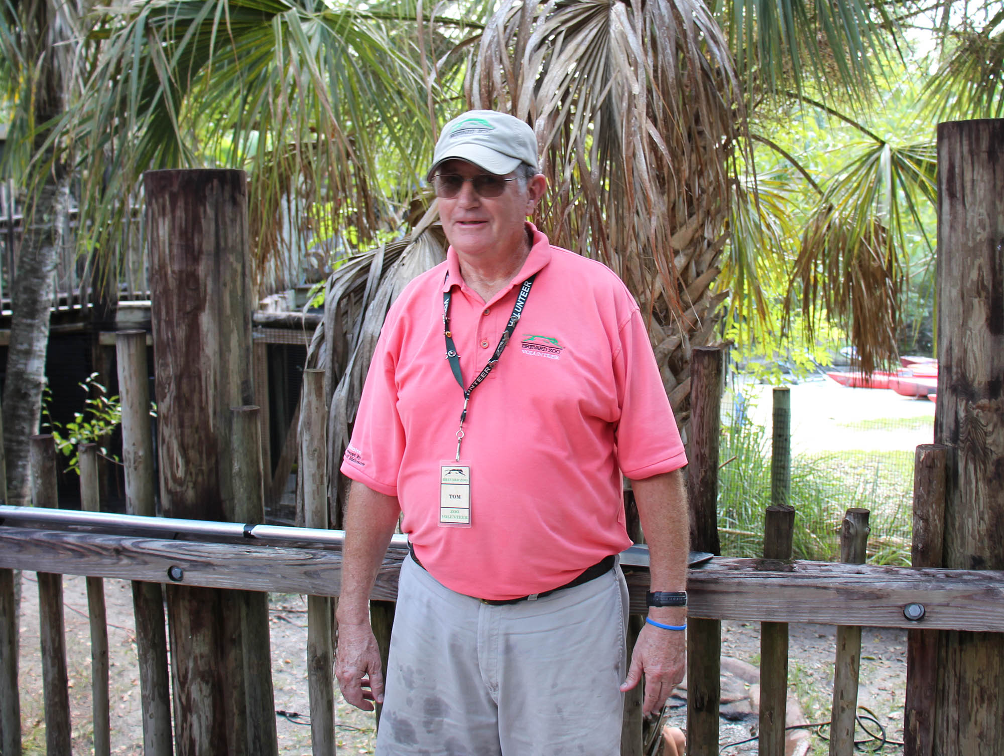 Tim, our awesome volunteer tour guide, at the Brevard Zoo