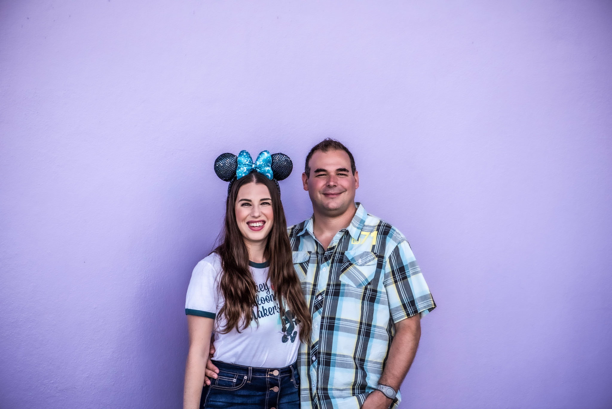 Chelsea and Jay in front of the original Purple Walls