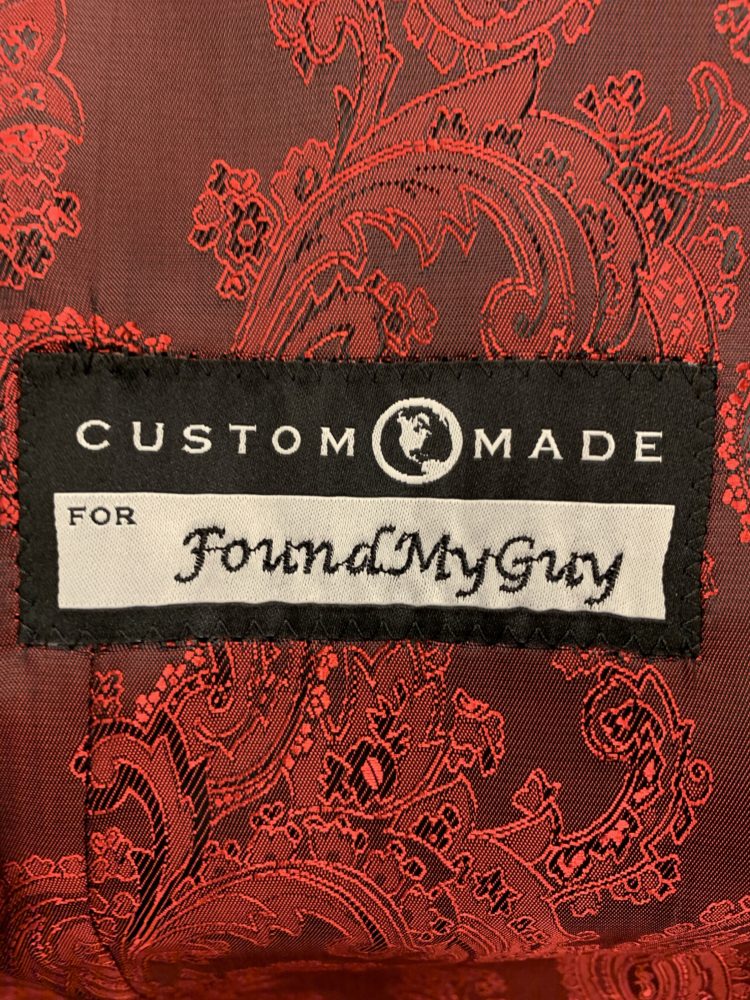 Men's Wearhouse Custom Suit Label Found My Guy